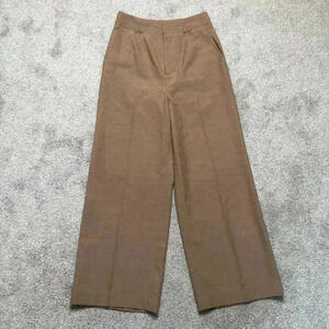 United Arrows Wide Leg Pants Beige Elegant High Rise